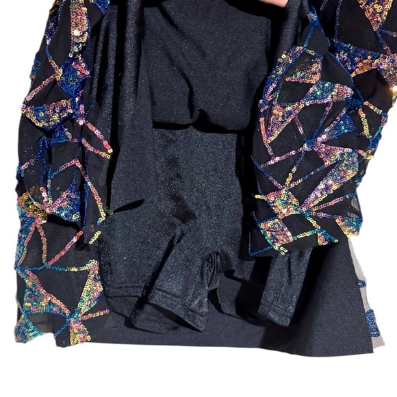 Weissman Dark Navy and Sequin Dance Costume. - Picture 4 of 10